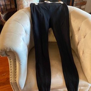 Black, stretch, cigarette pants